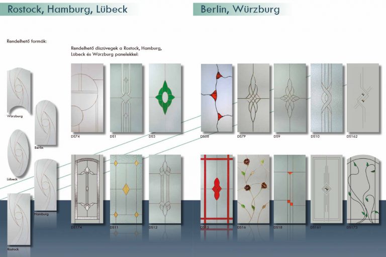 S-Line műanyag bejárati ajtó üvegformák
